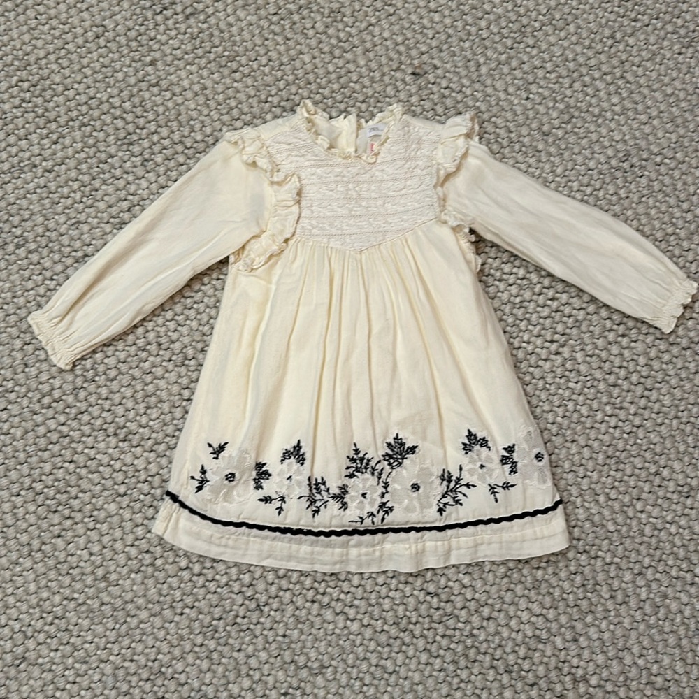Girls Zara White Holiday Dress Size 4-5t